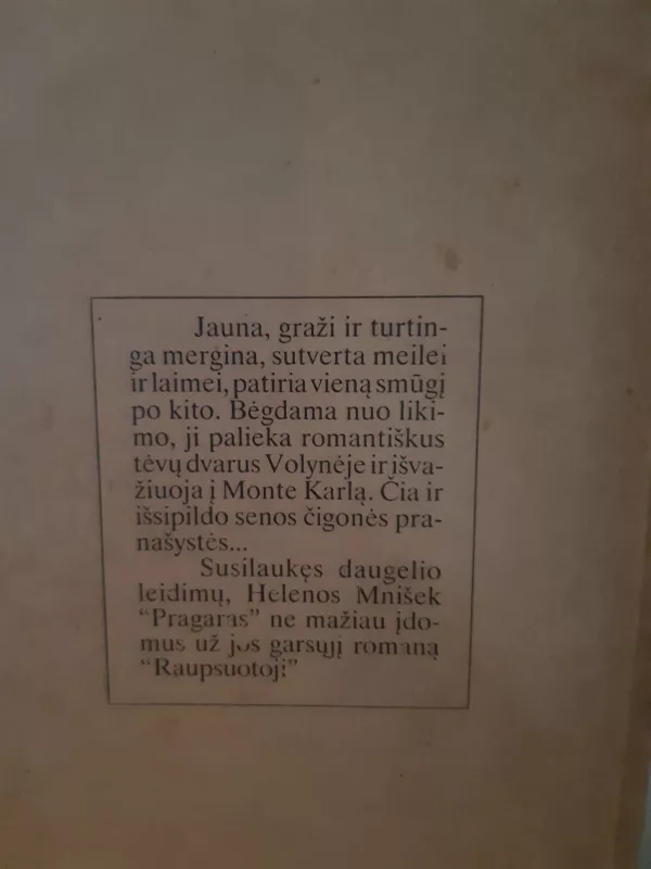 Pragaras - Helena Mnišek, knyga 2