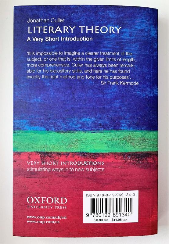 Literary Theory: A Very Short Introduction - Jonathan Culler, knyga 3