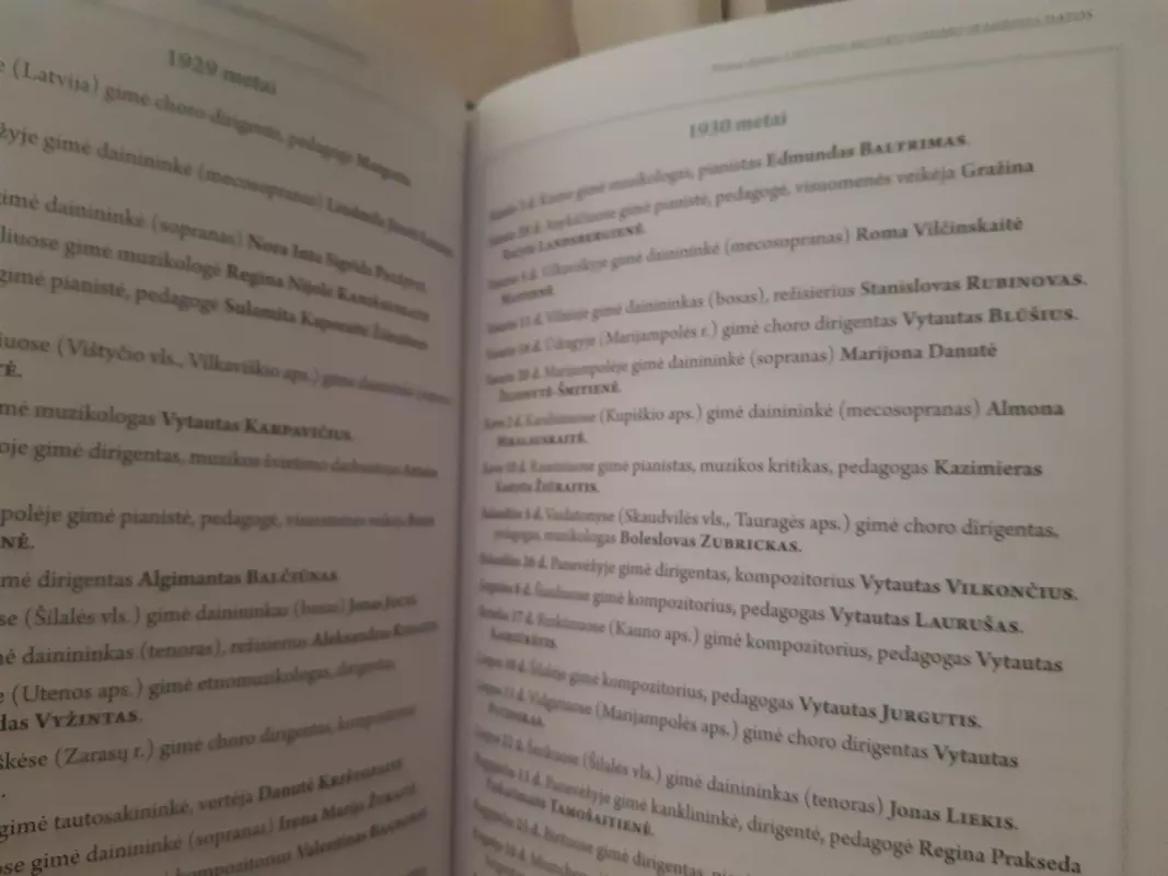 Lietuvių muzikinės kultūros chronologinis žinynas - Pauliukevicius Andrius, knyga