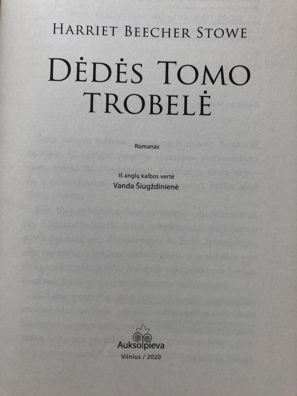 Dėdės Tomo trobelė - Harieta Bičer-Stou, knyga