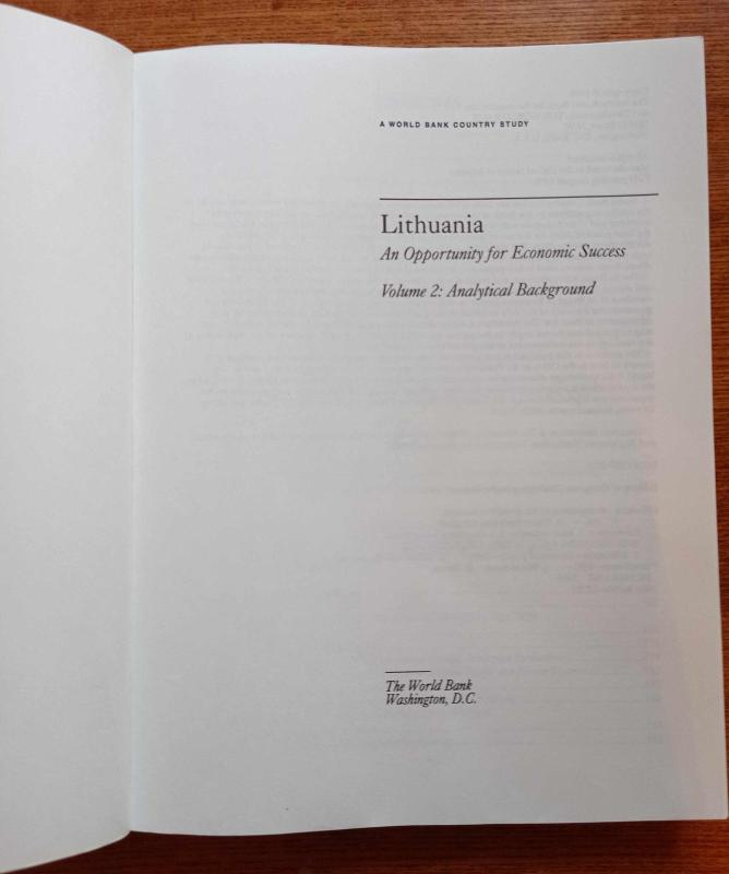 Lithuania: an opportunity for economic success. Volume 2: analytical background - World Bank, knyga 3