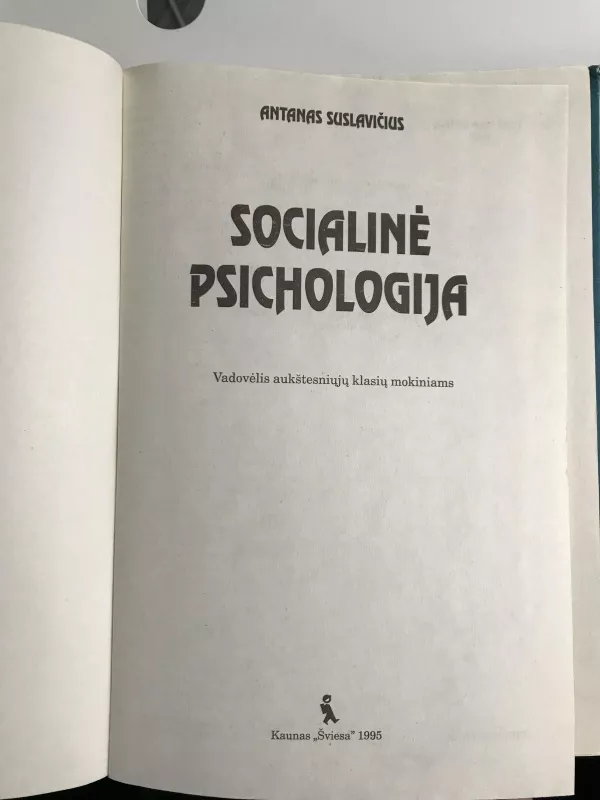 Socialinė psichologija - Antanas Suslavičius, knyga