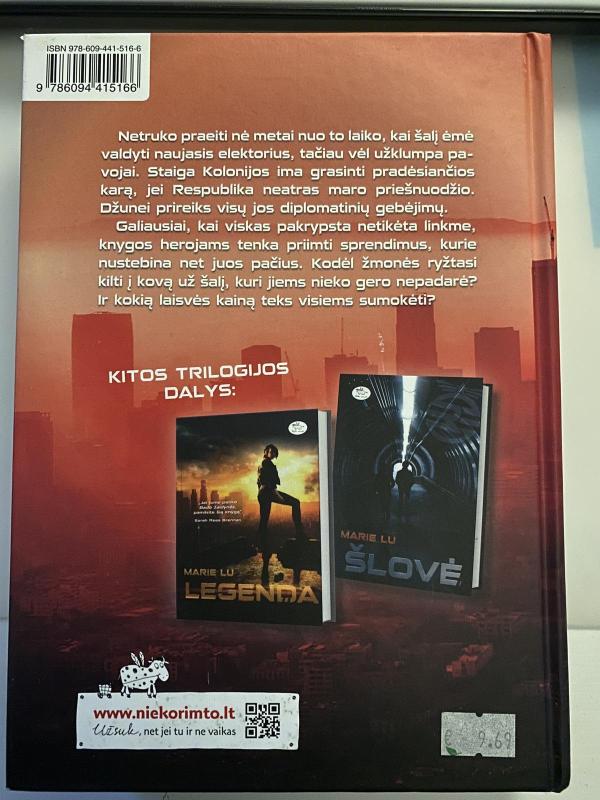 Pergalė - Marie Lu, knyga 2