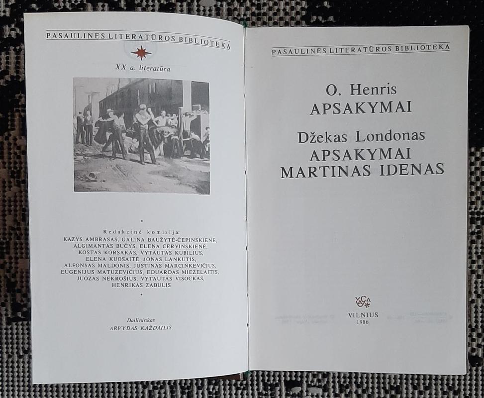 Apsakymai. Martinas Idenas - O. Henris, D.  Londonas, knyga 2
