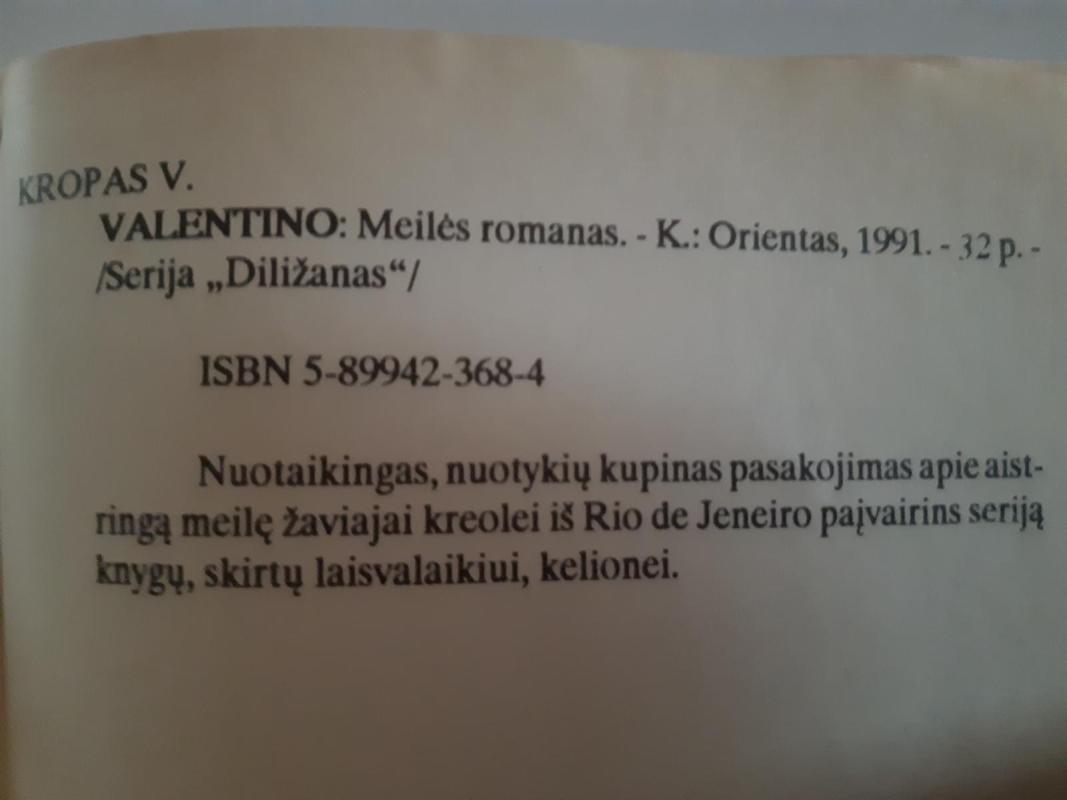Valentino meiles romanas - Autorių Kolektyvas, knyga 2