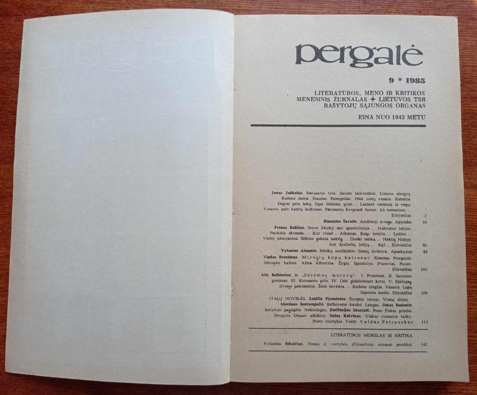 Pergalė, 1985 metų - Autorių Kolektyvas, knyga 3