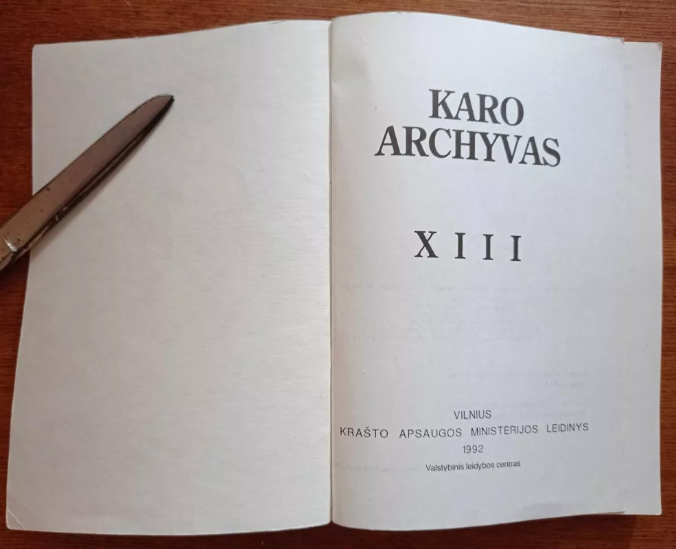 Karo archyvas XIII - Alfonsas Eidintas, knyga 3