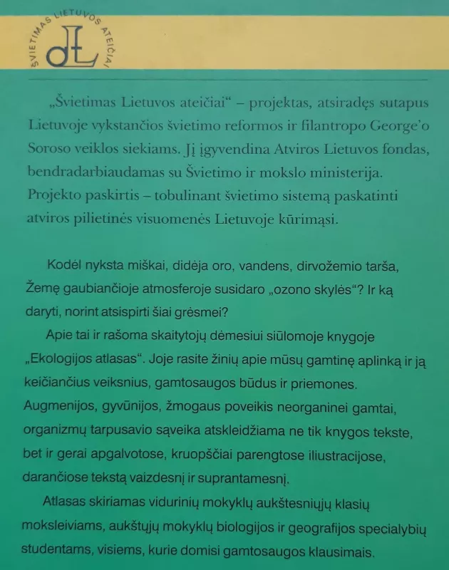 Ekologijos atlasas - Dieter Heinrich, knyga 3