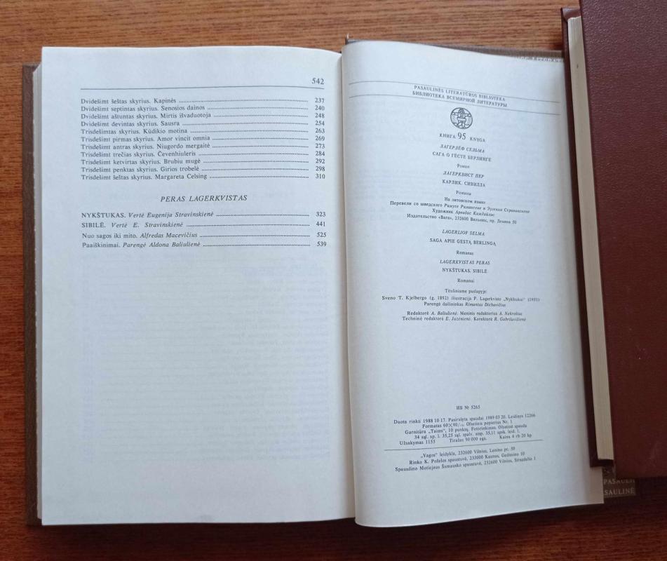 Selma Lagerliof "Saga apie Gestą Berlingą",  Peras Lagerkvistas "Nykštukas Sibilė" - Autorių Kolektyvas, knyga 3
