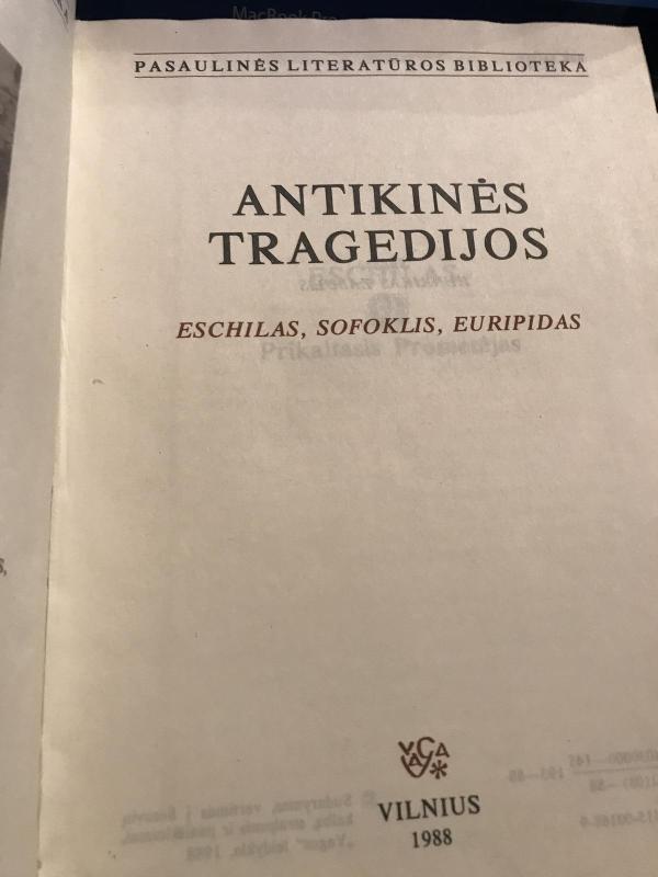 Antikinės tragedijos - Autorių Kolektyvas, knyga 3