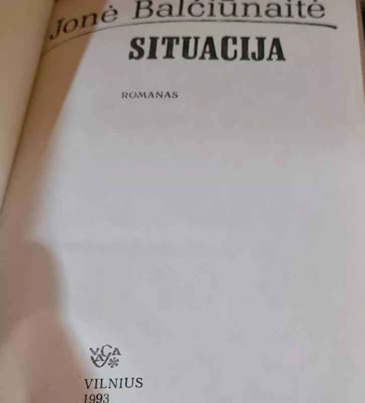 Situacija - Jonė Balčiūnaitė, knyga 2