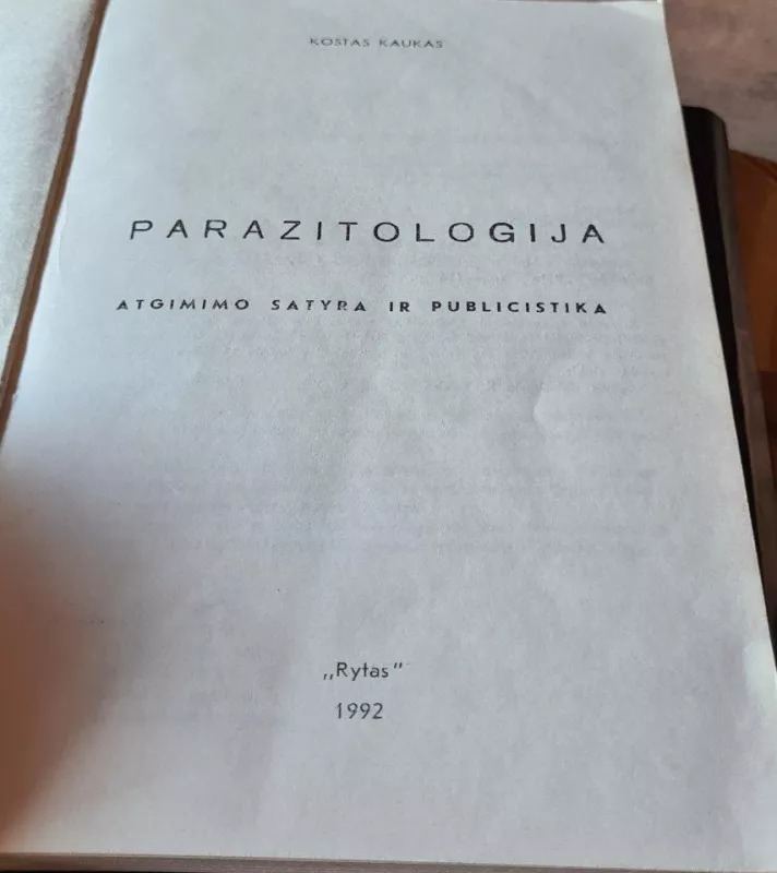 Parazitologija - Kostas Kaukas, knyga 3