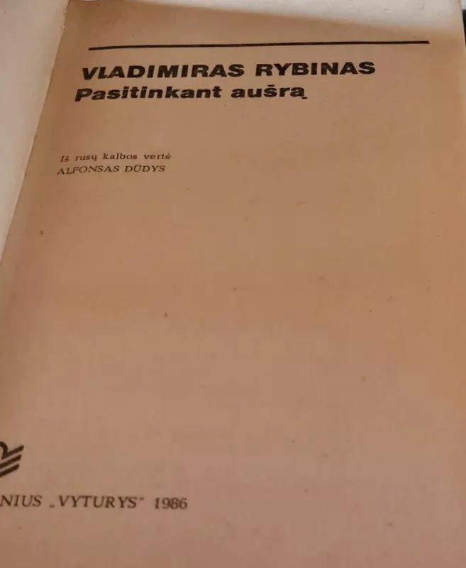 Pasitinkant aušrą - Vladimiras Rybinas, knyga 2
