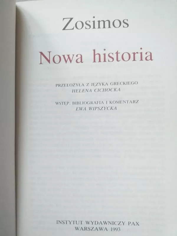 Nowa historia (Naujoji istorija) - Zosimos Zosimos, knyga 3