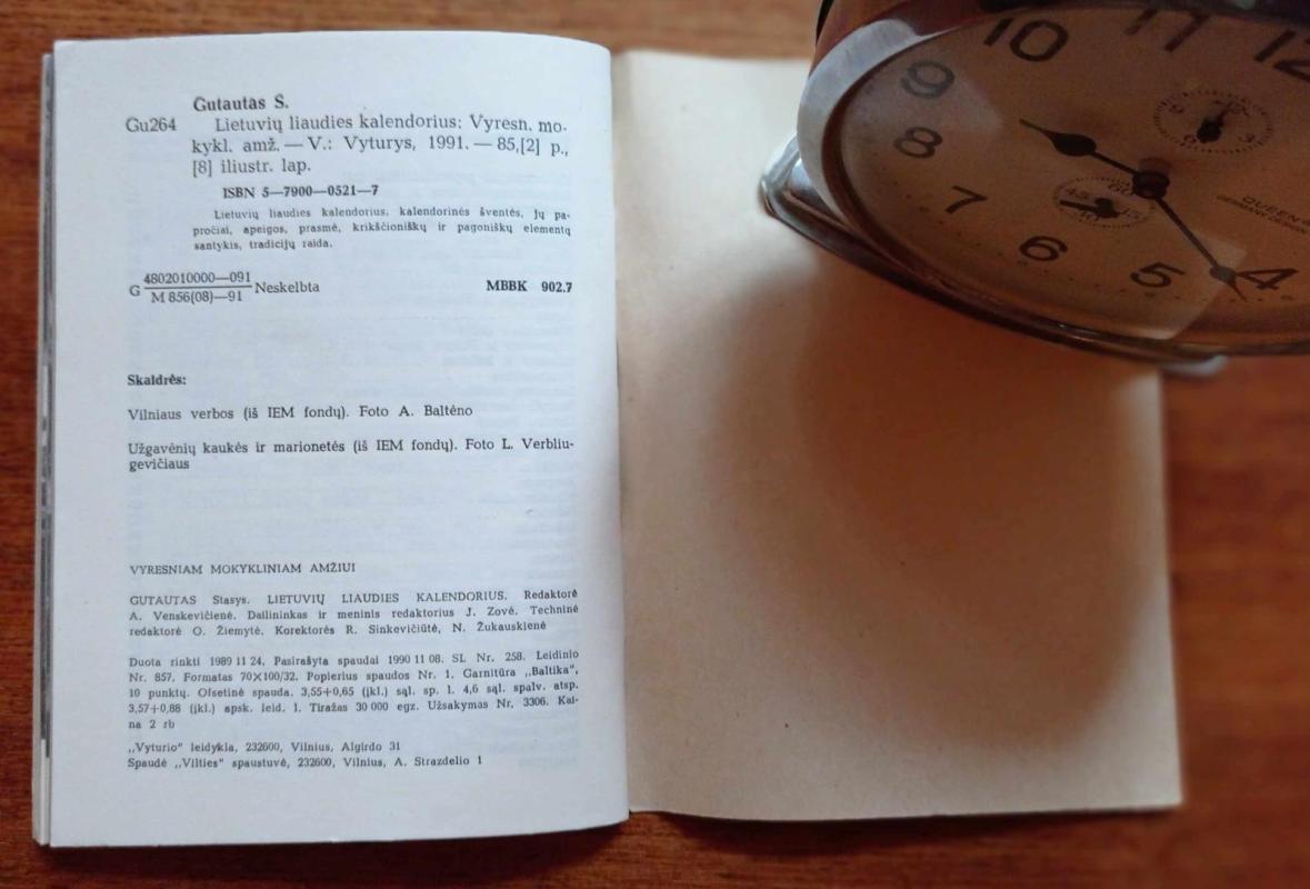 Lietuvių liaudies kalendorius - Stasys Gutautas, knyga 3