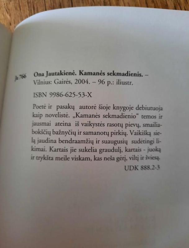 Kamanės sekmadienis. Novelės - Ona Jautakienė, knyga 3