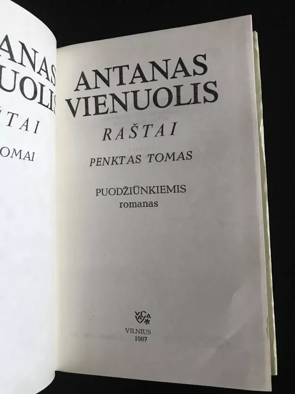 Antanas Vienuolis Raštai V tomas. - Antanas Vienuolis, knyga 3