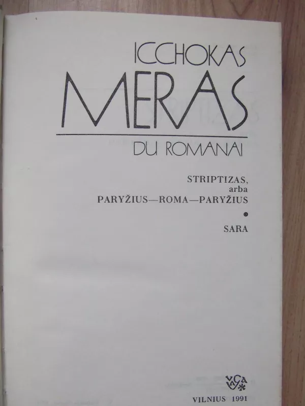 Du romanai - Icchokas Meras, knyga 5