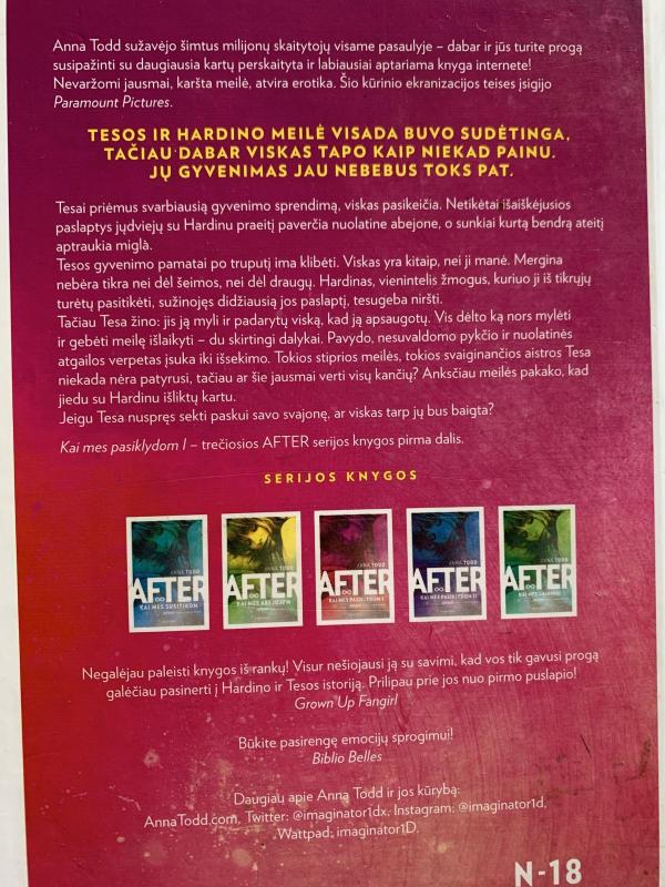 After. Kai mes pasiklydom 1 dalis - Todd Anna, knyga