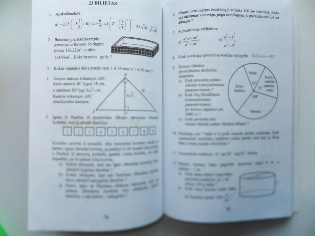Matematikos kompleksinio kartojimo užduotys pagrindinės mokyklos 10 klasei - Jocaitė Algidė, knyga 3