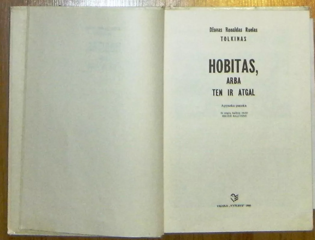 HOBITAS - J. R. R. Tolkien, knyga