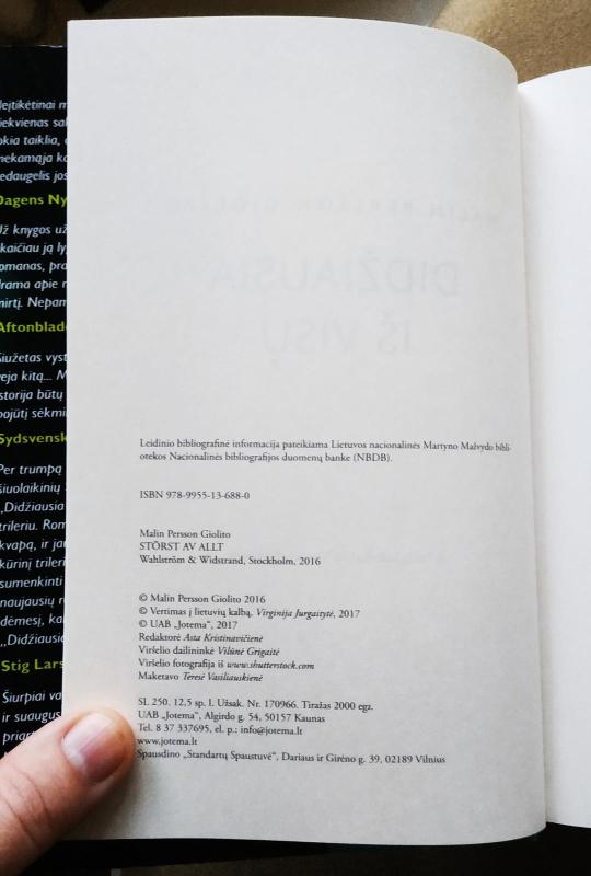 Didžiausia iš visų - Malin Persson Giolito, knyga 3