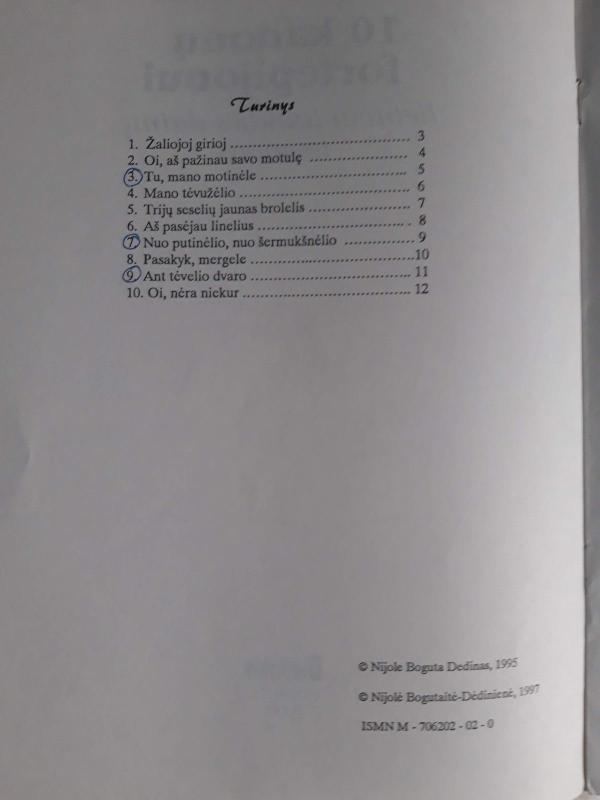 10 kanonų fortepijonui lietuvių liaudies dainų temomis - Nijolė Bogutaitė-Dėdinienė, knyga 3