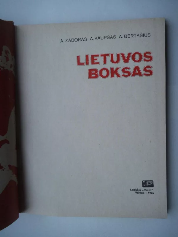 Lietuvos boksas - A. Zaboras, ir kiti. , knyga 3
