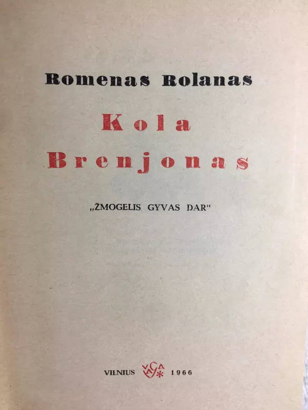 Kola Brenjonas - Romain Rolland, knyga 4