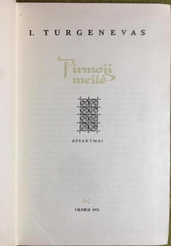 Pirmoji meilė - I. Turgenevas, knyga 4