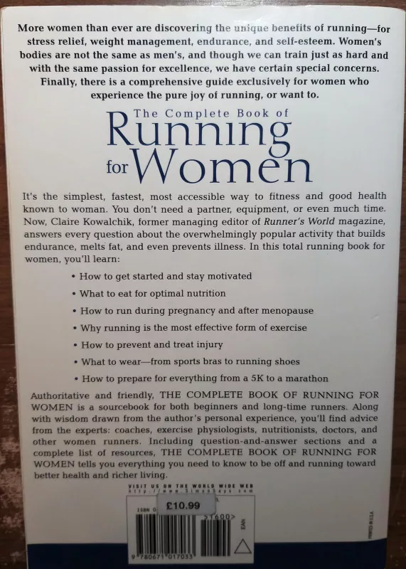 The Complete Book of Running for Women - Claire Kowalchik, knyga 2
