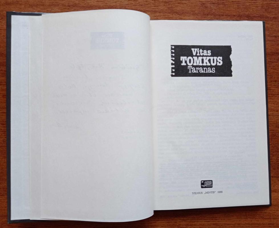 Taranas - Vitas Tomkus, knyga 4