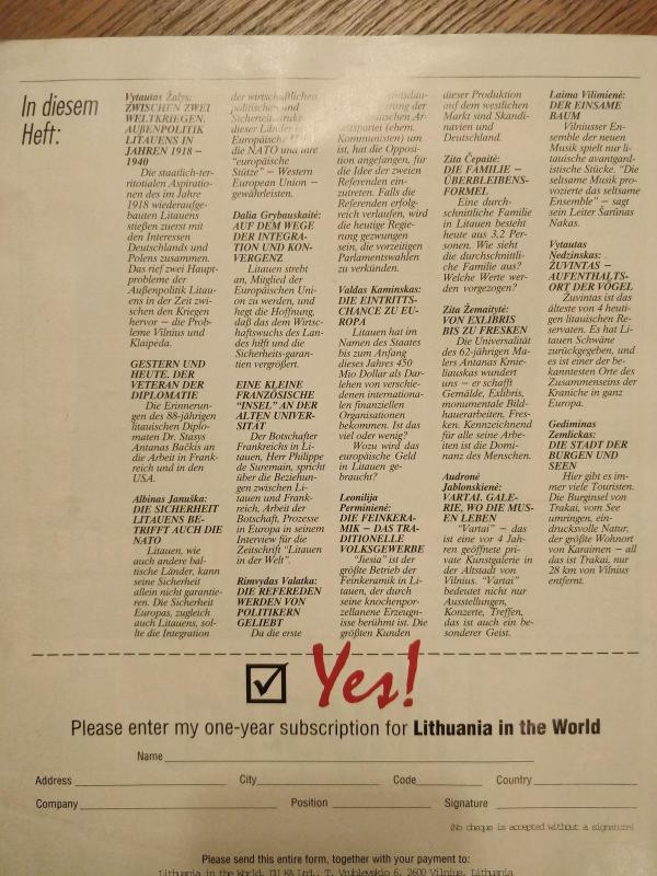 Lithuania in the world, 1994, Nr. 4 - Autorių Kolektyvas, knyga 3