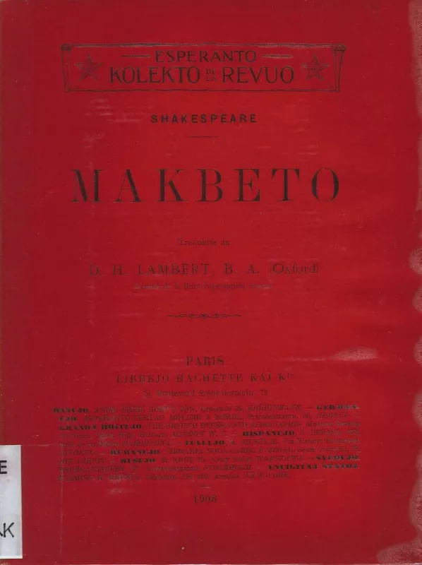 Makbeto - David Lambert, knyga