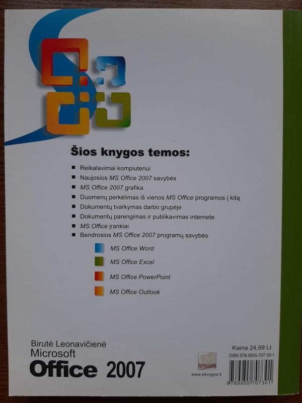 Microsoft Office 2007 - Birutė Leonavičienė, knyga 3