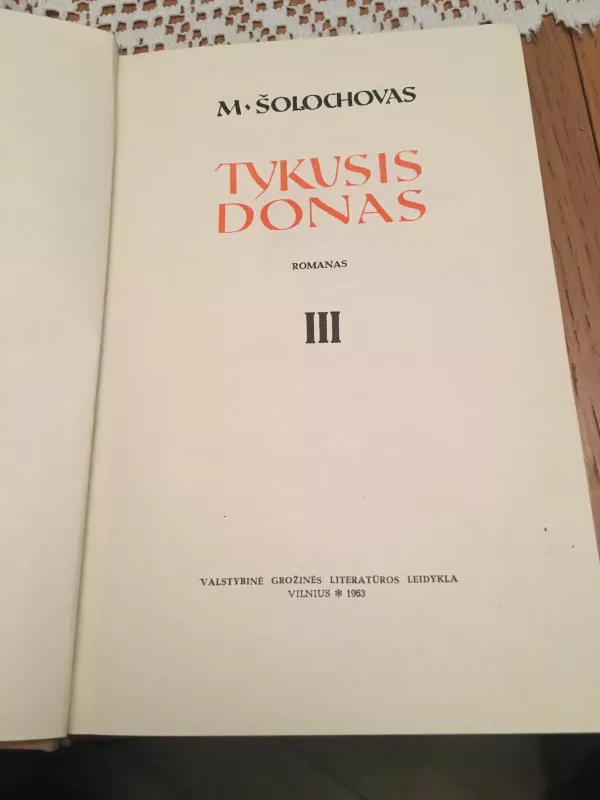 Tykusis Donas - M. Šolochovas, knyga