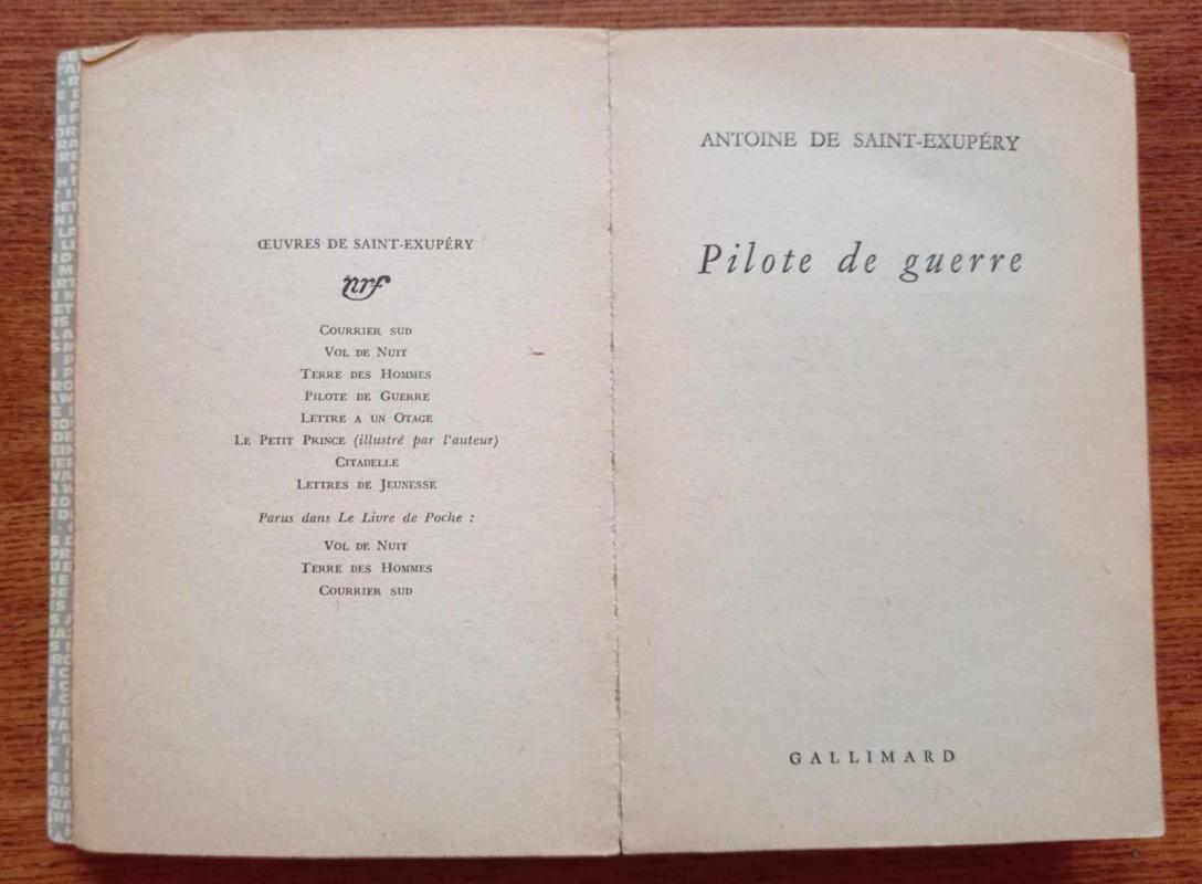 Pilote de guerre - Antoine de Saint-Exupéry, knyga 4