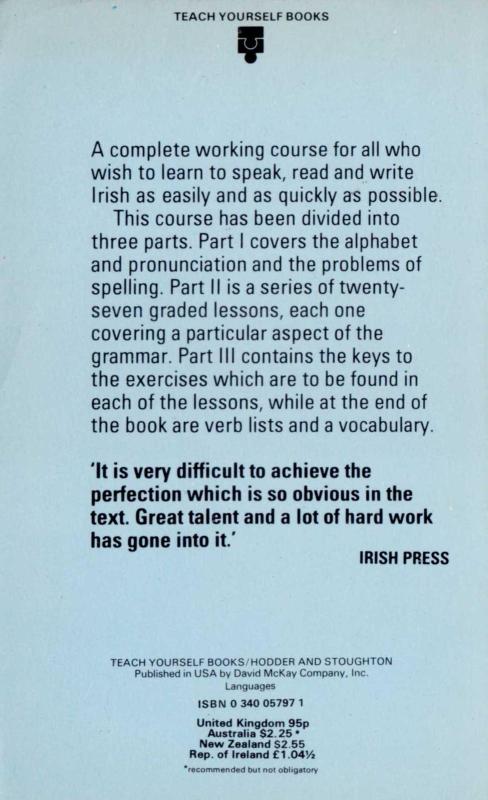 Irish: A Complete Introductory Course - Autorių Kolektyvas, knyga 3