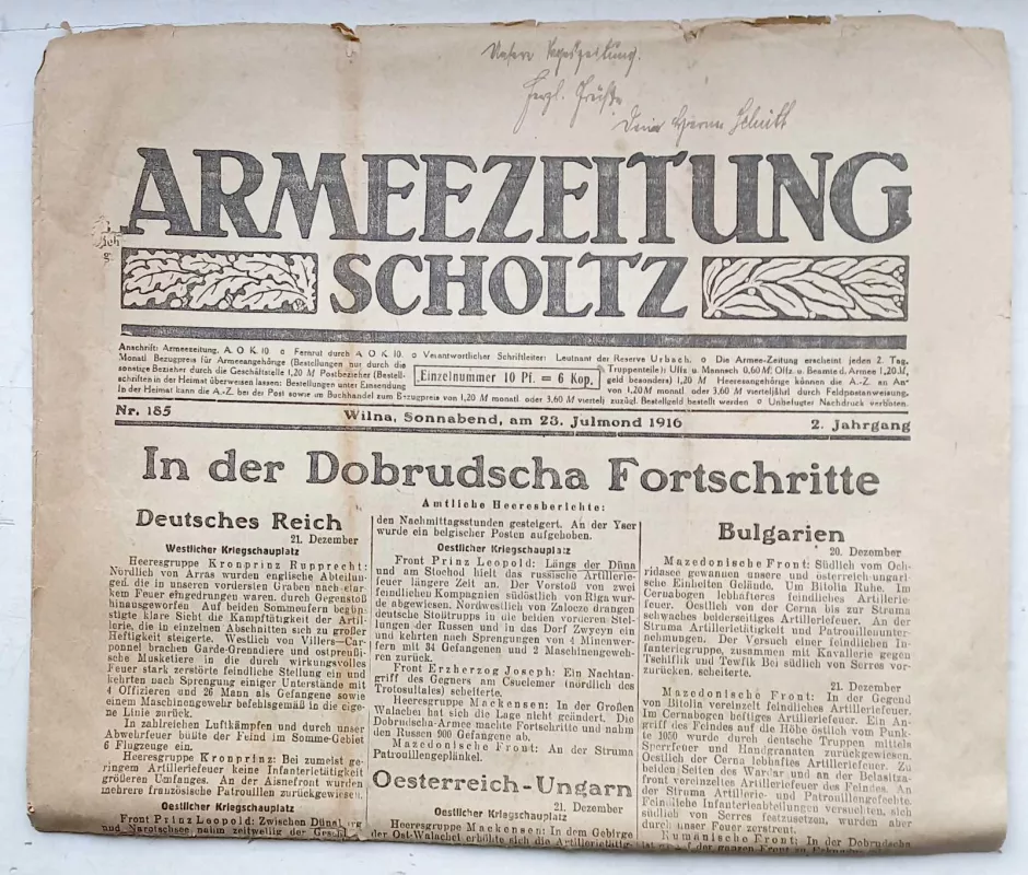 Armeezeitung Scholtz Nr. 185 (kalėdinis numeris) - Autorių Kolektyvas, knyga 4