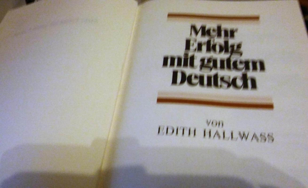 Mehr Erfolg mit gutem Deutsch - Edit Hallwas, knyga 4