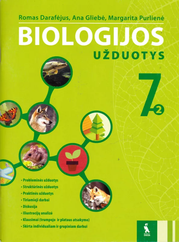 Biologijos užduotys 7 klasei. 2-asis sąsiuvinis - Margarita Purlienė, Romas Darafėjus, Ana Gliebė, knyga