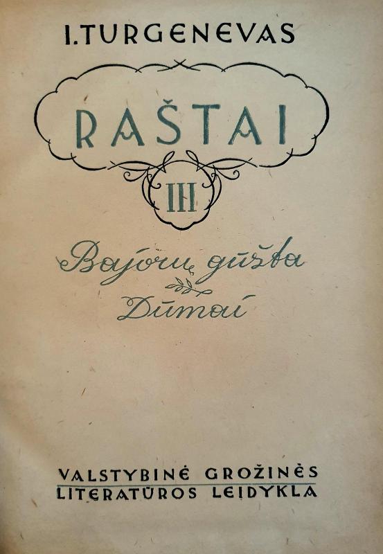 Raštai (3 knyga) - I. Turgenevas, knyga 3