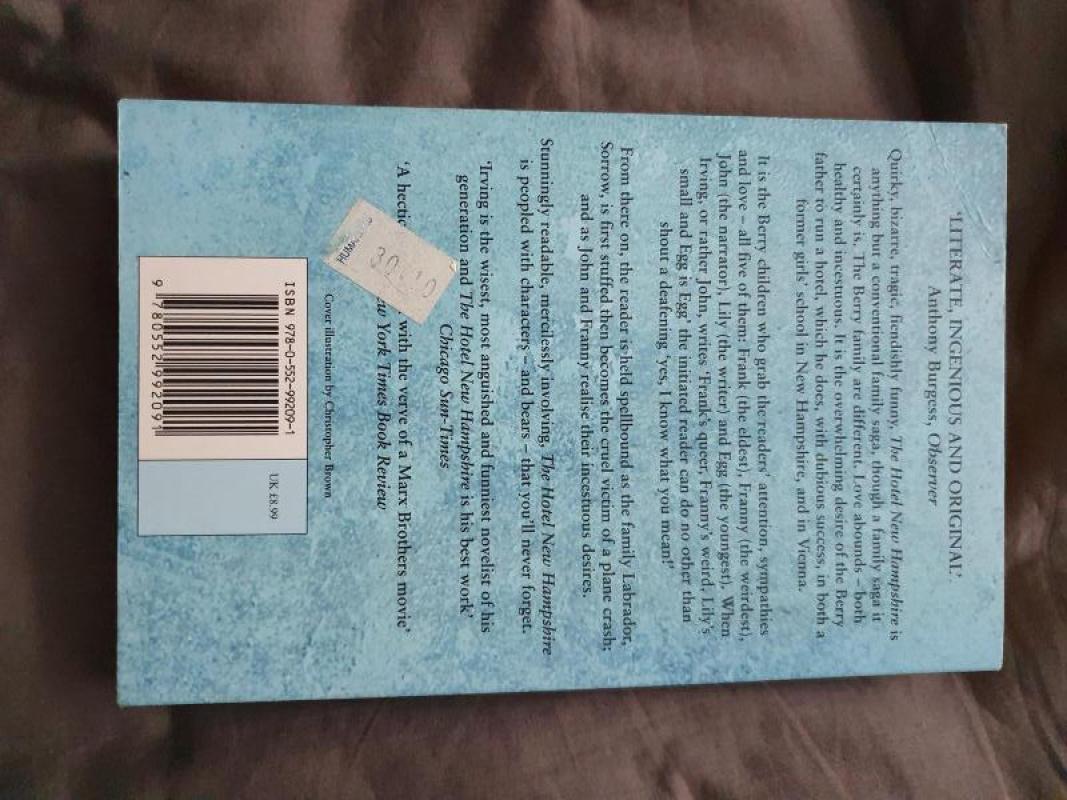 The Hotel New Hampshire - John Irving, knyga 3