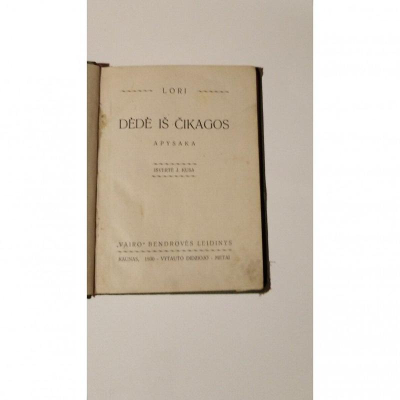 Dėdė iš Čikagos - A. Lori, knyga 2