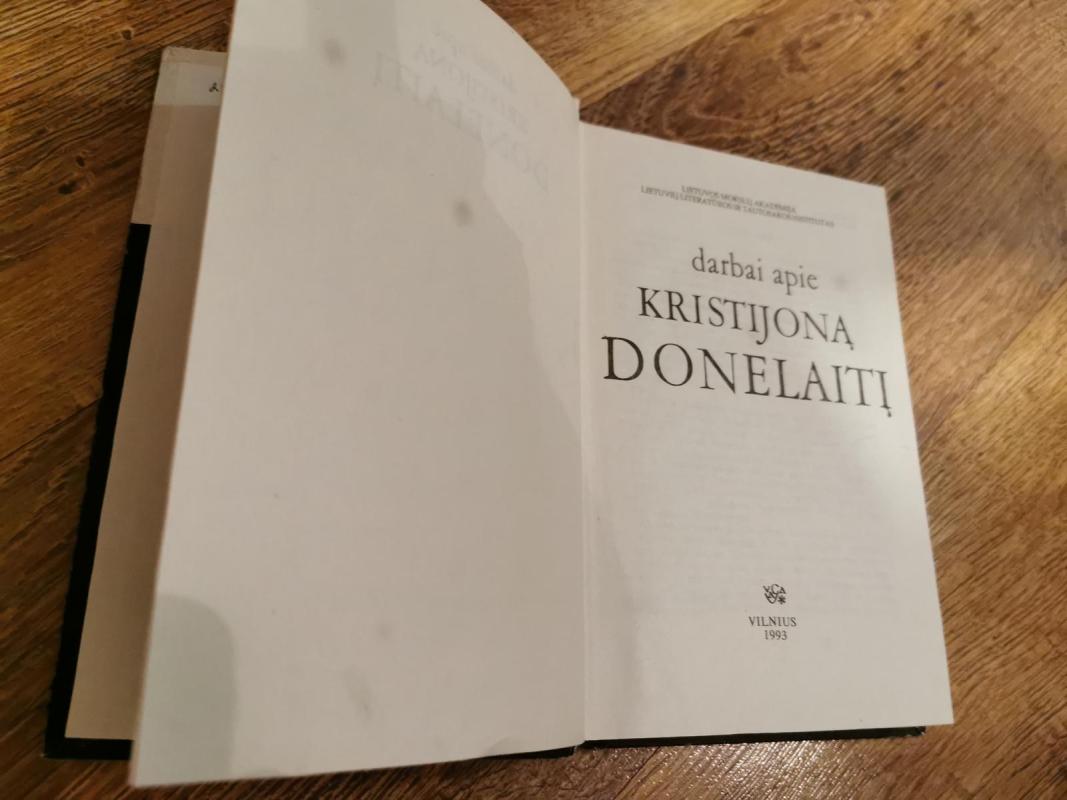 Darbai apie Kristijoną Donelaitį - Leonas Gineitis, knyga 3