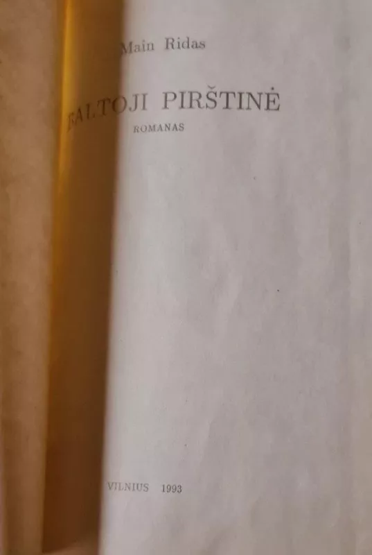 Baltoji pirstine - Main Ridas, knyga 2