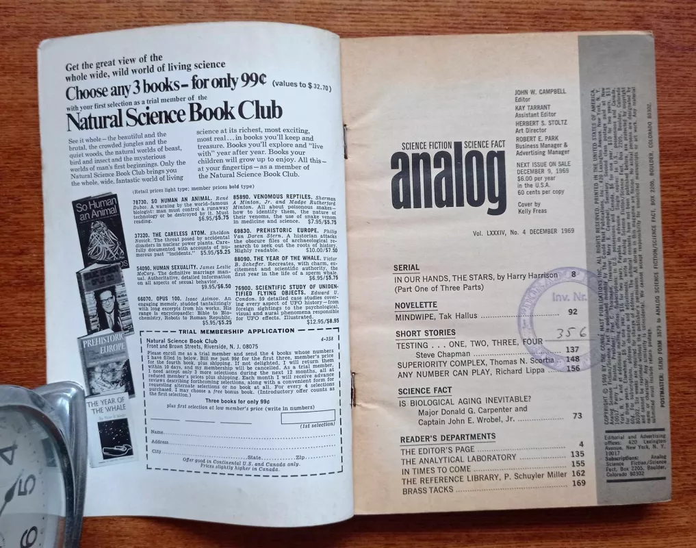 Analog Science Fiction - December 1969 - Autorių Kolektyvas, knyga 3