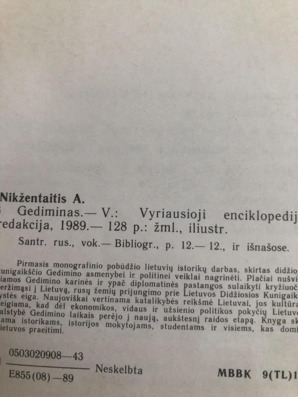 Gediminas - Alvydas Nikžentaitis, knyga 2