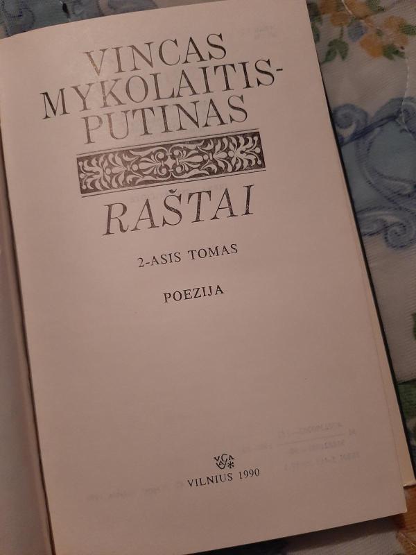 Raštai - Vincas Mykolaitis-Putinas, knyga 2