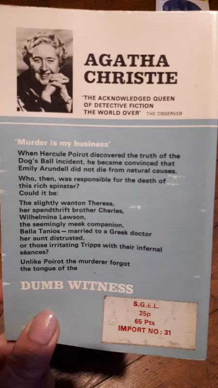 Dumb Witness - Agatha Christie, knyga 2